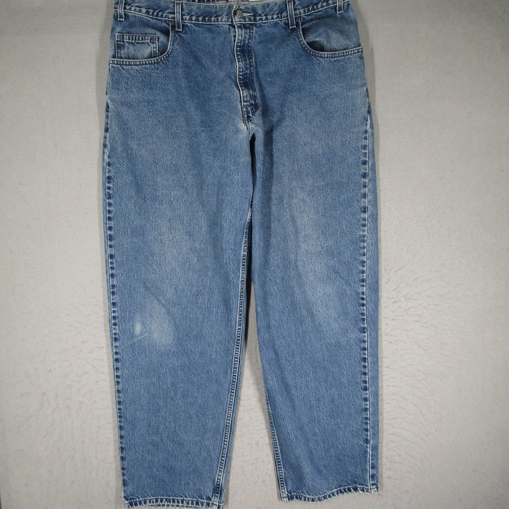 Levis SilverTab Mens Loose Fit Tapered Leg Blue Denim Jeans 38x31 Vintage Style